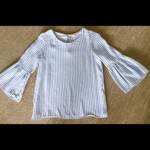 Zara striped bell-sleeve top - size S